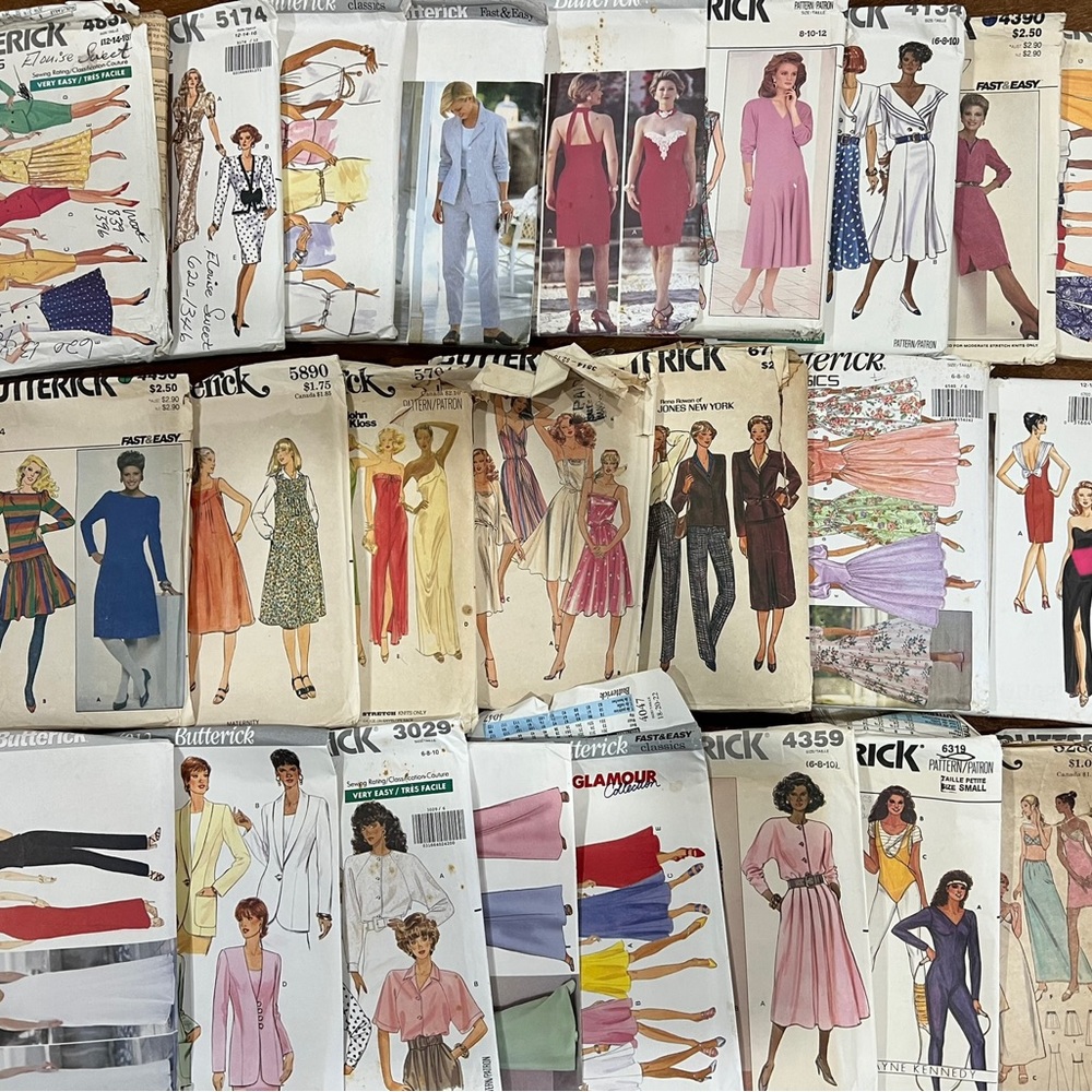 Vintage Sewing Patterns  Butterick Lot of 25